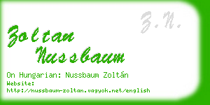 zoltan nussbaum business card